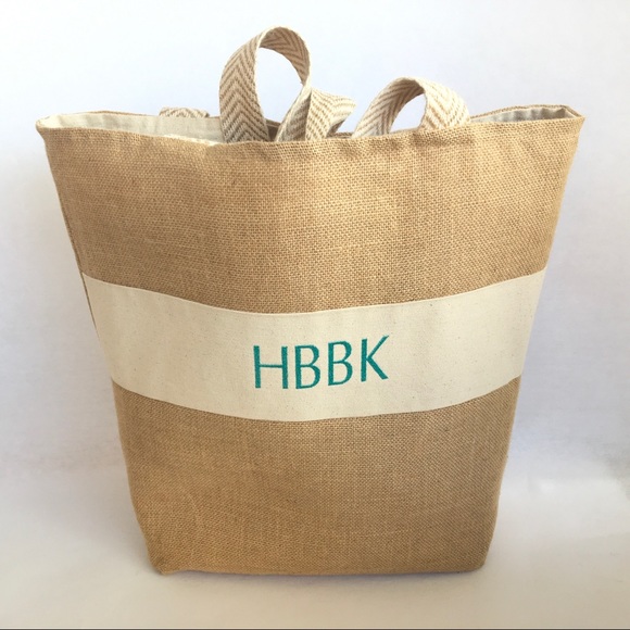 The Nantucket Tote Natural with Teal - Picture 3 of 7